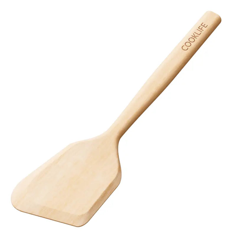 COOKLIFE Beech Wooden Spatula for Cooking - Large Smooth Finish Natural Beech Cooking Spatula - Durable Wooden Cooking Utensil