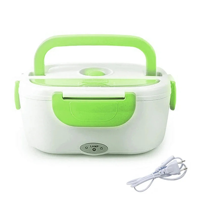 Electric Heating Food Grade Container, Portable Warmer for Kids, Bento Lunch Box, 4 Buckles, Dinnerware Sets, Cable Line, 220V,