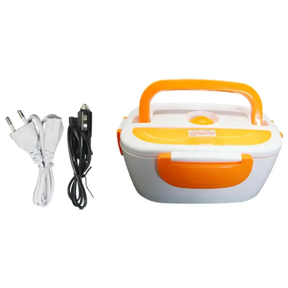 Electric Heating Food Grade Container, Portable Warmer for Kids, Bento Lunch Box, 4 Buckles, Dinnerware Sets, Cable Line, 220V,