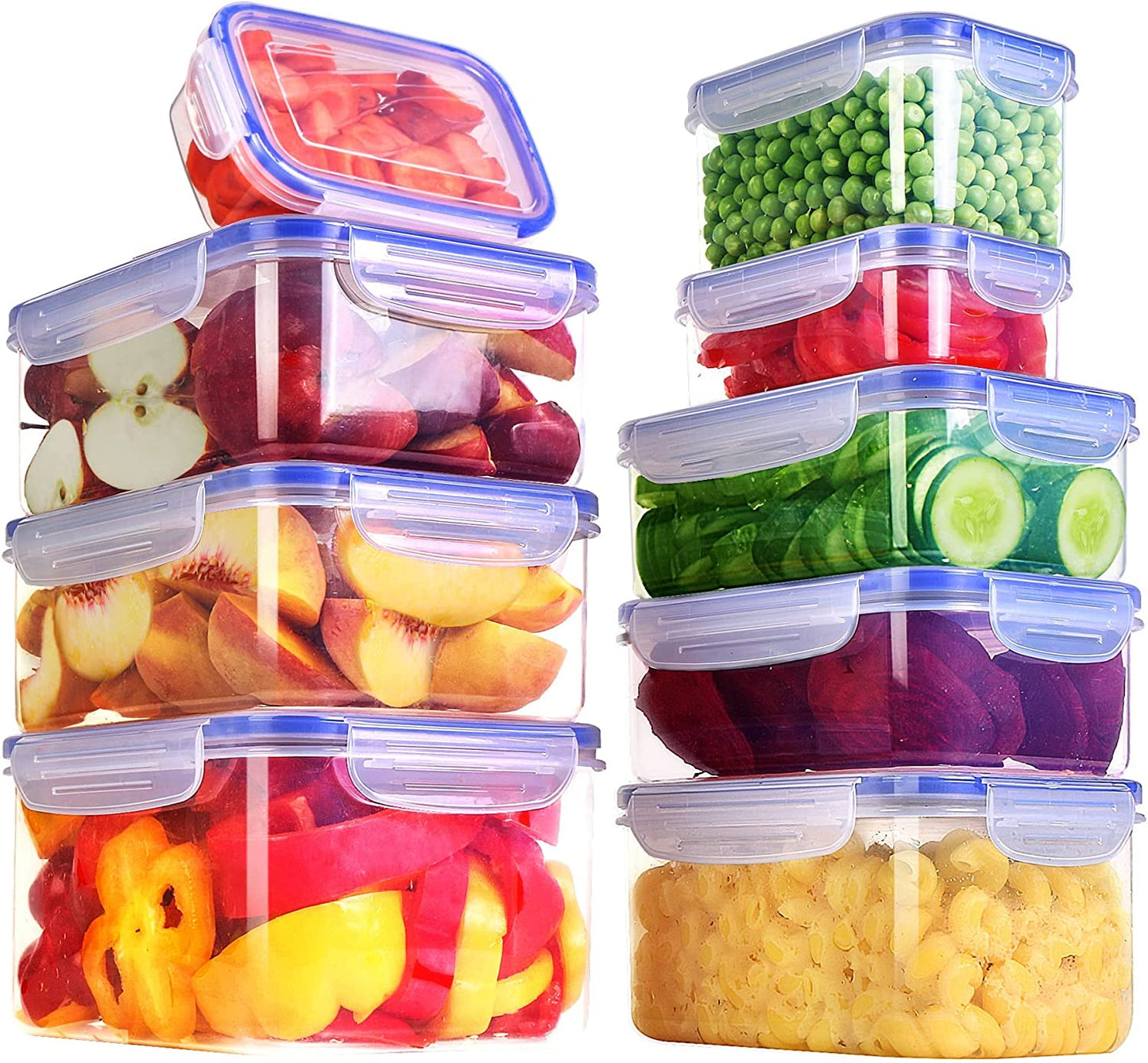 Premium Airtight Food Storage Set - 9 Durable Containers with Leak-Proof Lids