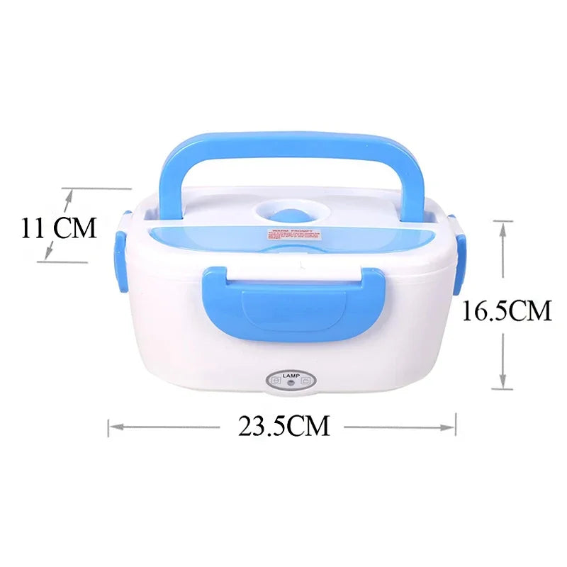 Electric Heating Food Grade Container, Portable Warmer for Kids, Bento Lunch Box, 4 Buckles, Dinnerware Sets, Cable Line, 220V,